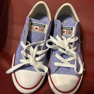 Converse Purple and White Chuck Taylor Sneakers
